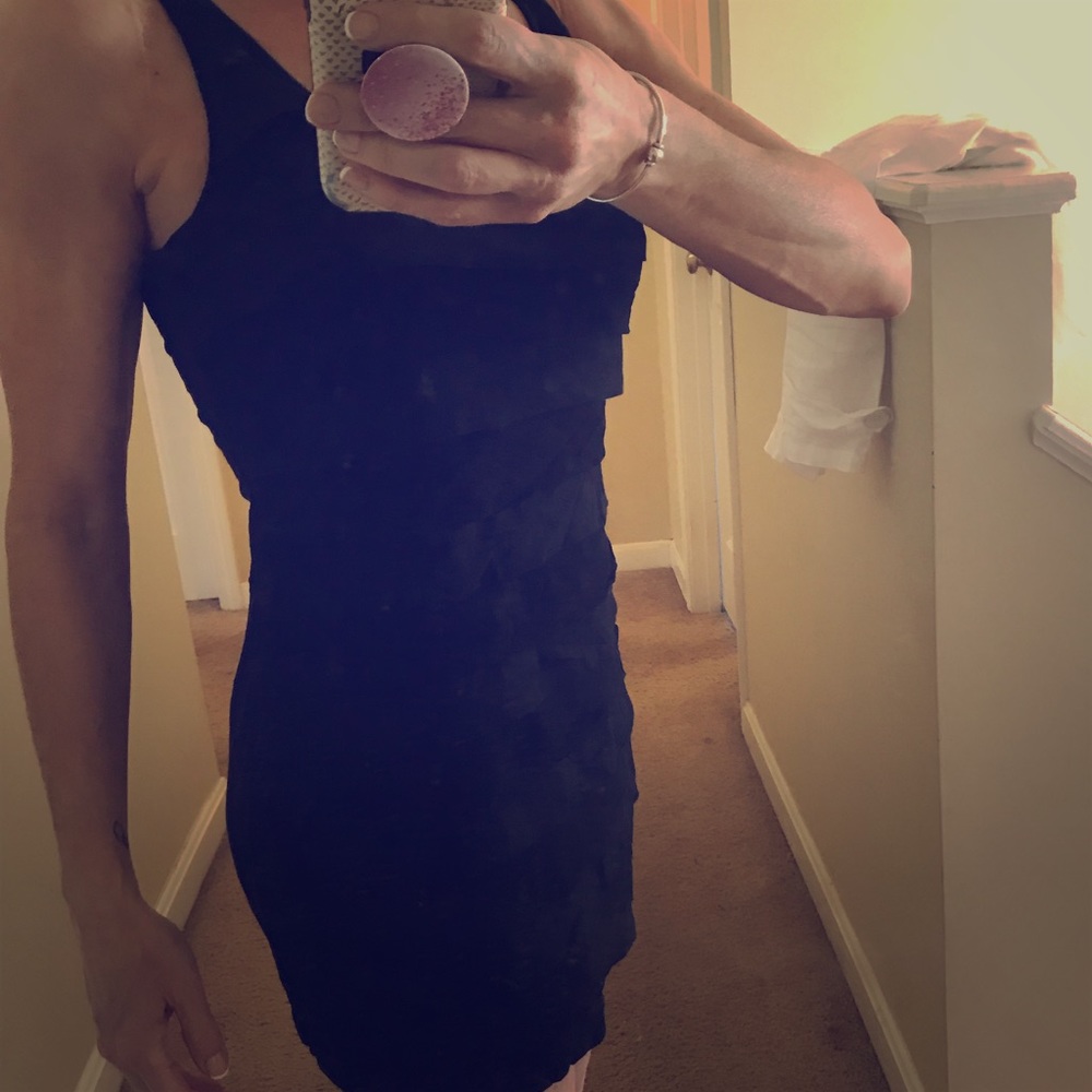 Black mine dress. Express.